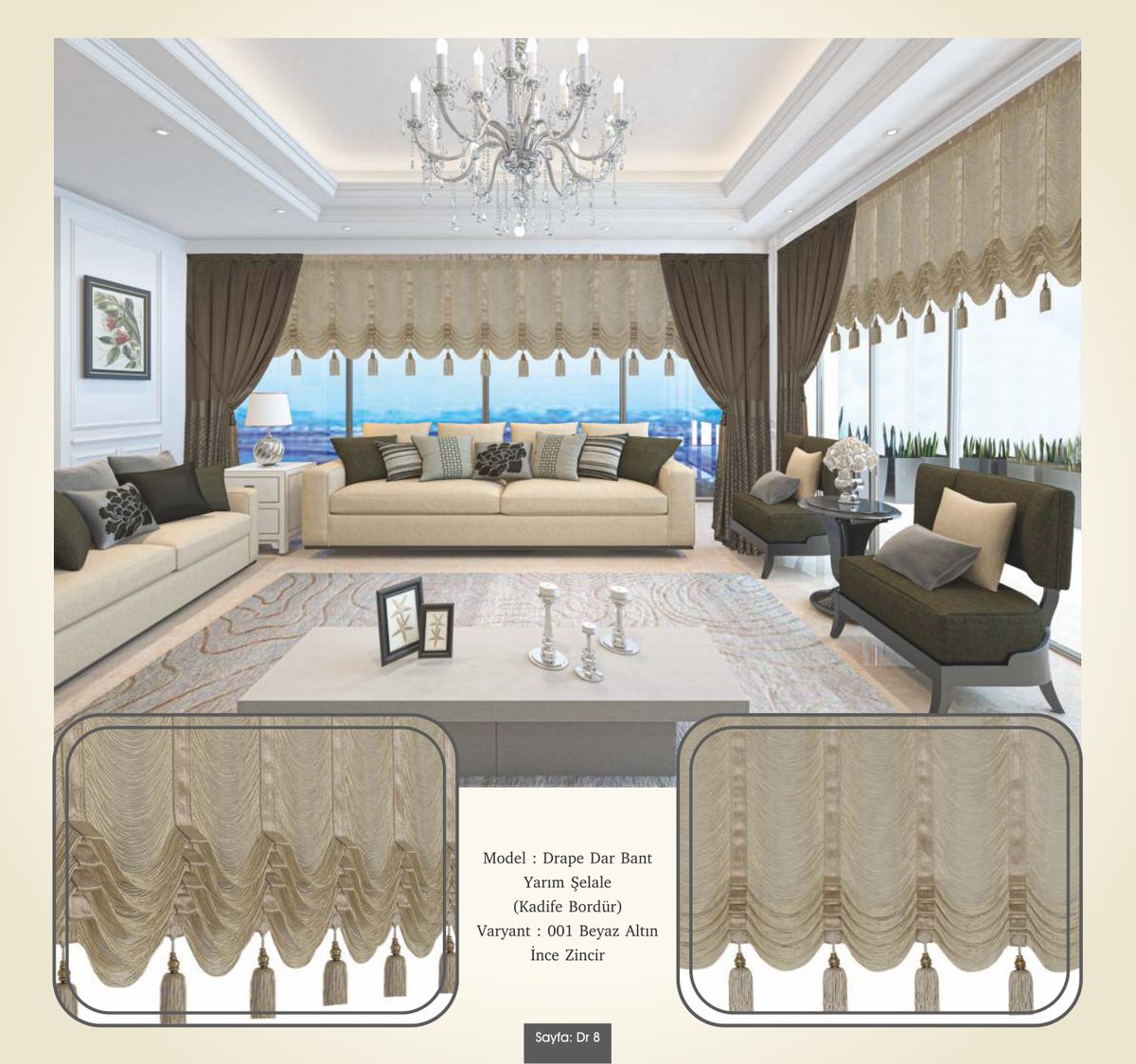 Drape İp Perde modeli 004