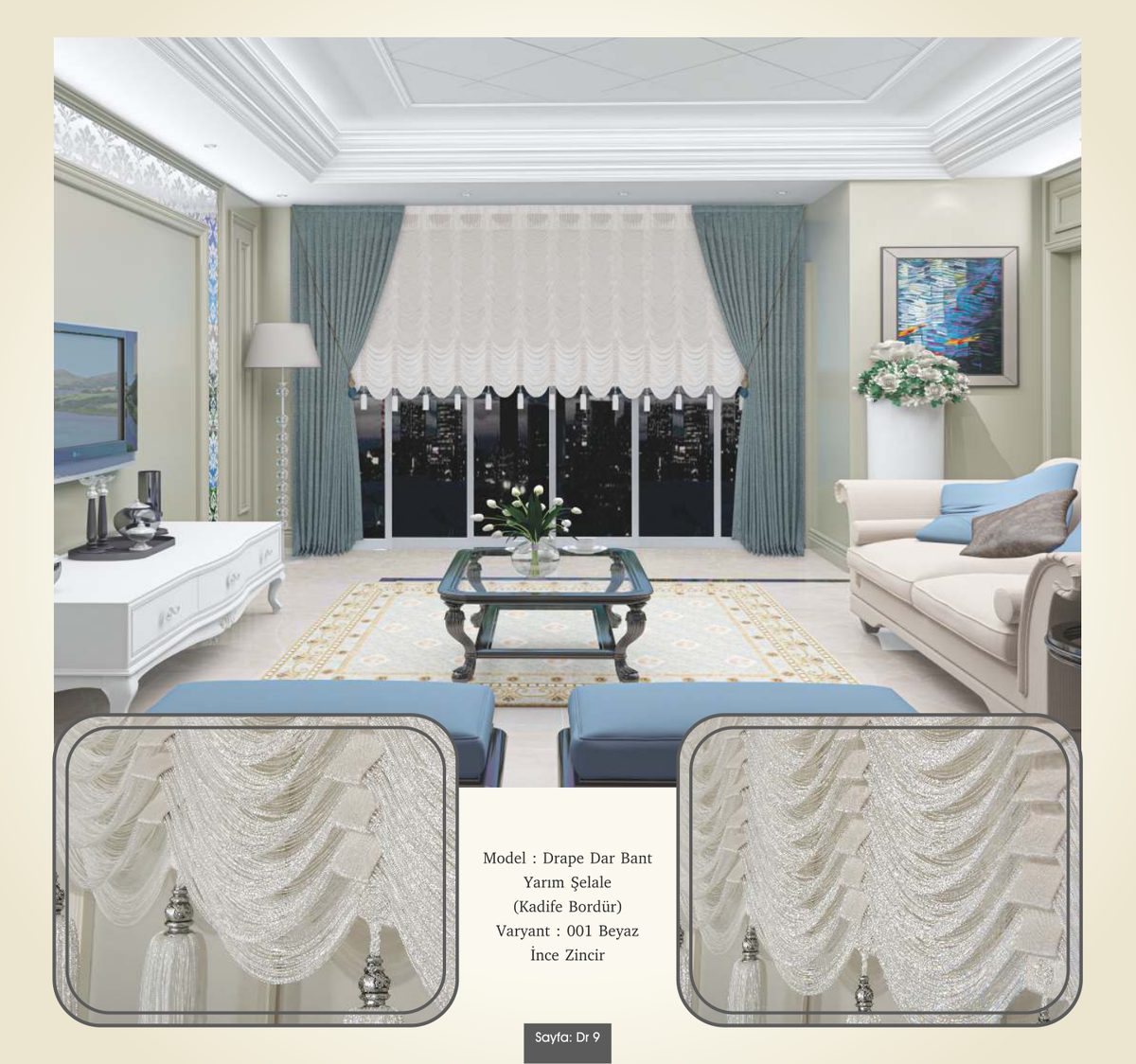Drape İp Perde modeli 005