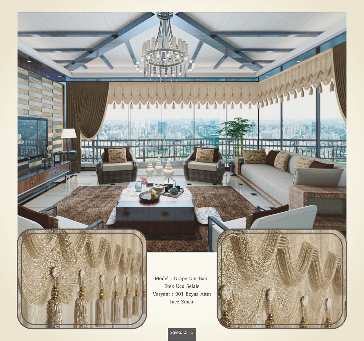 Drape İp Perde modeli 009