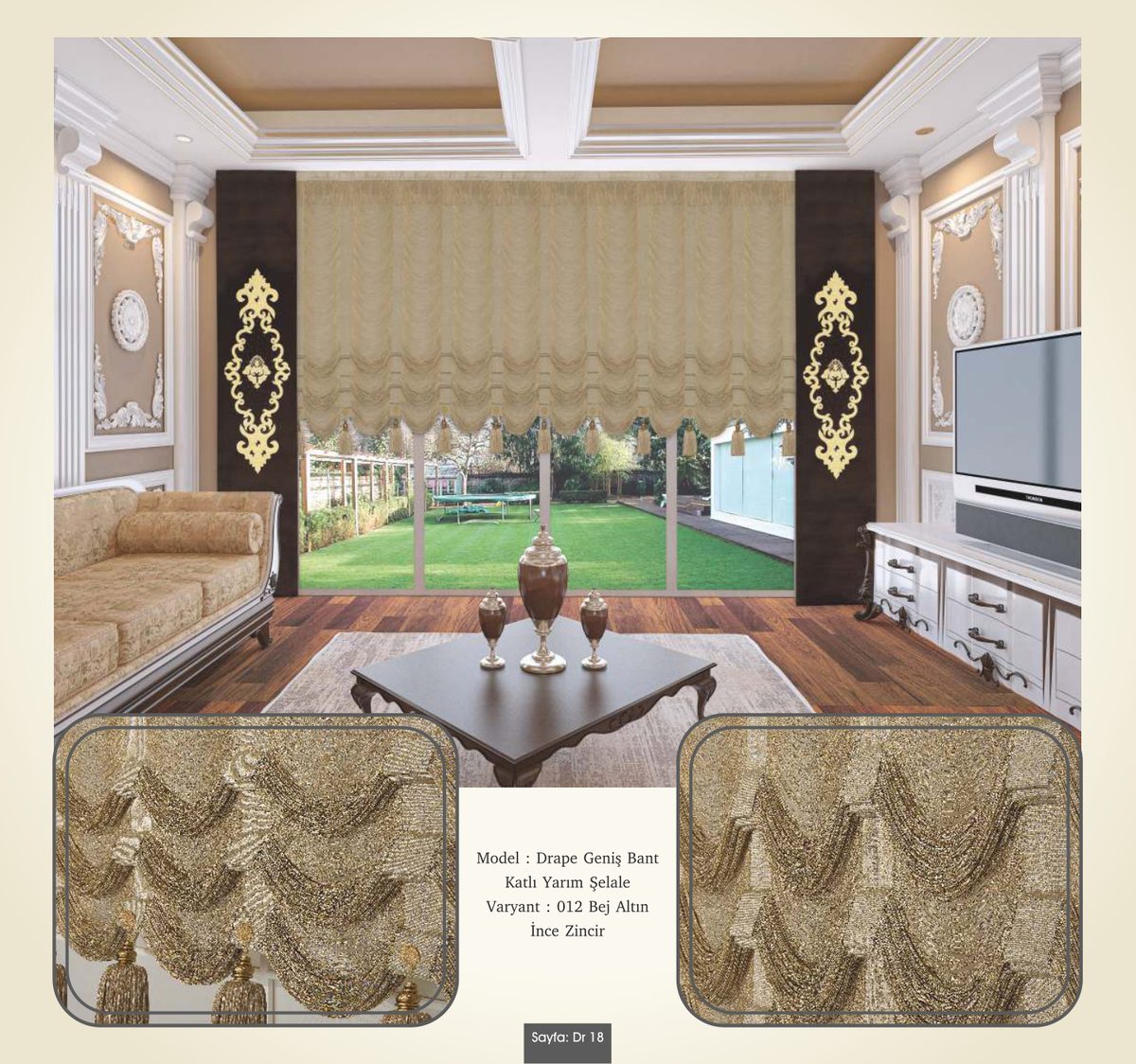 Drape İp Perde modeli 014