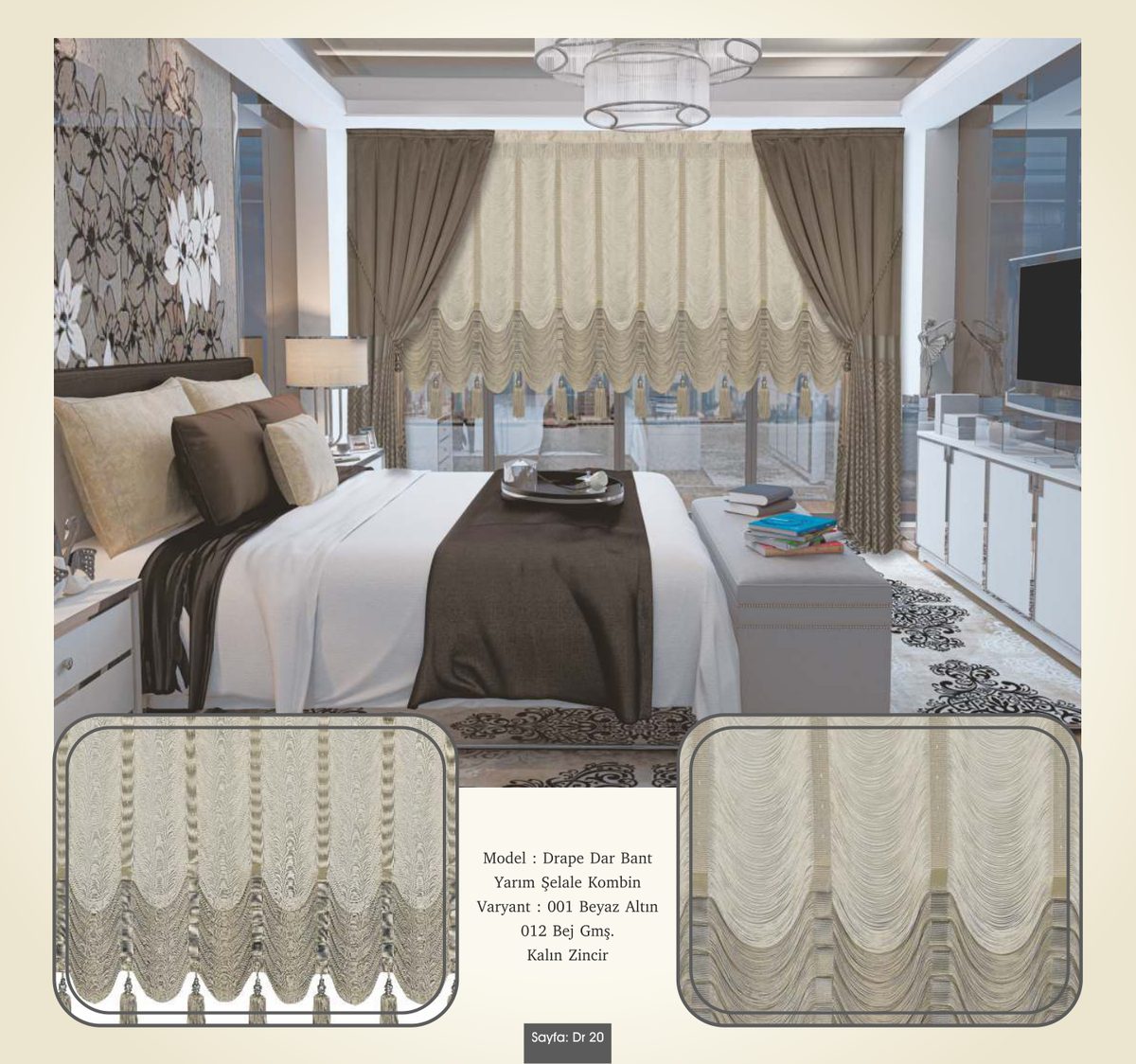 Drape İp Perde modeli 016