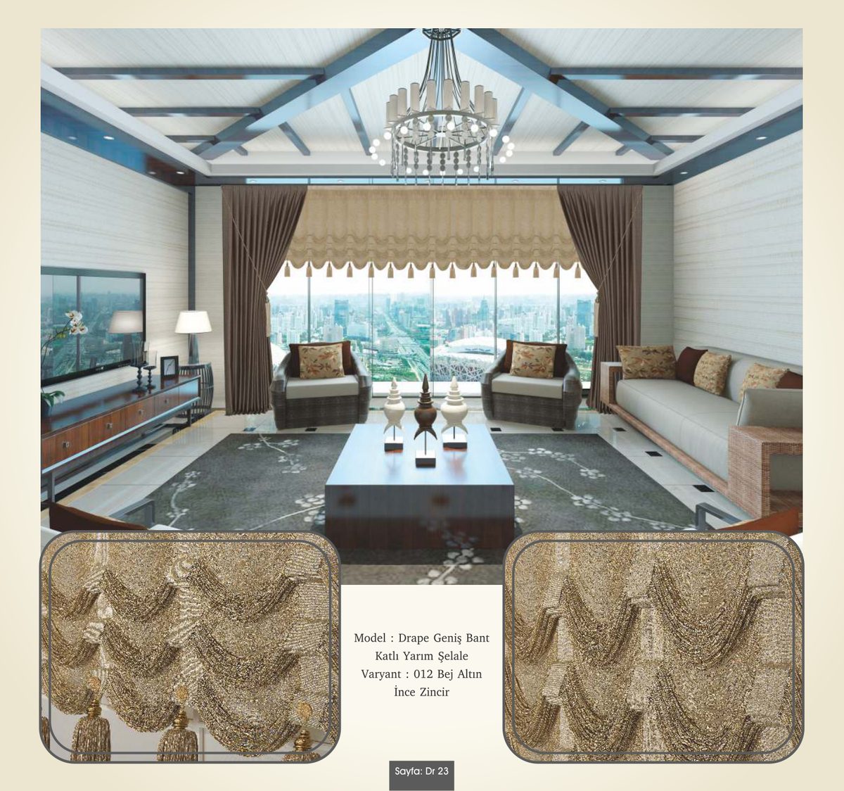 Drape İp Perde modeli 018