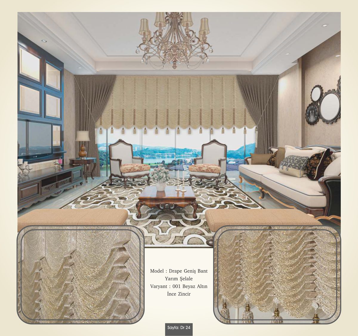 Drape İp Perde modeli 019