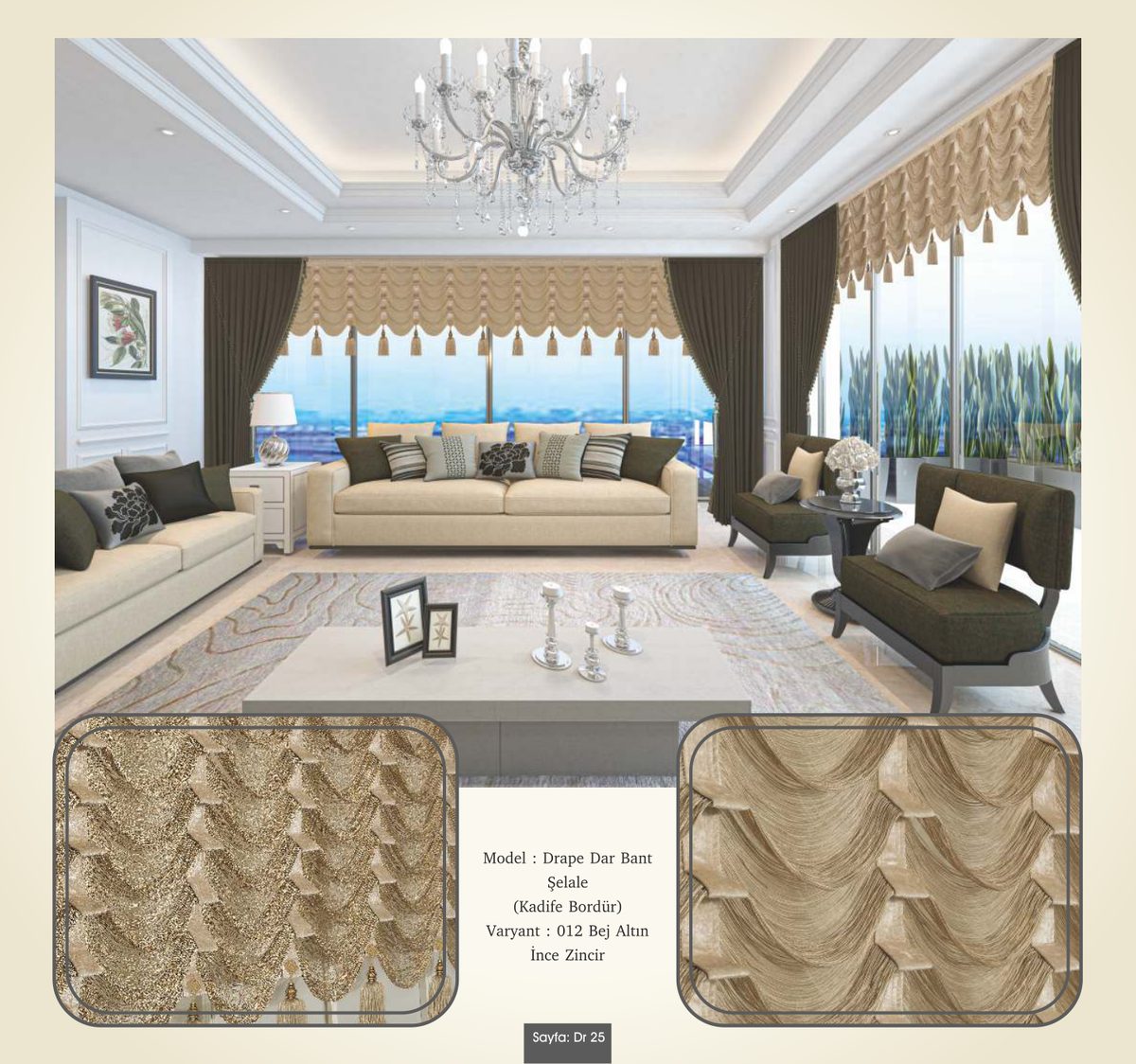 Drape İp Perde modeli 020