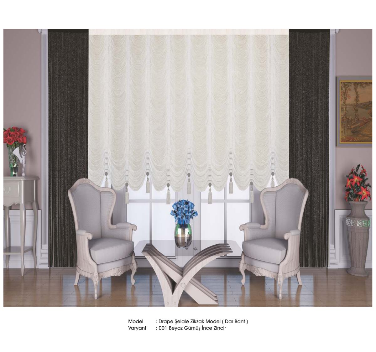 Drape İp Perde modeli 033