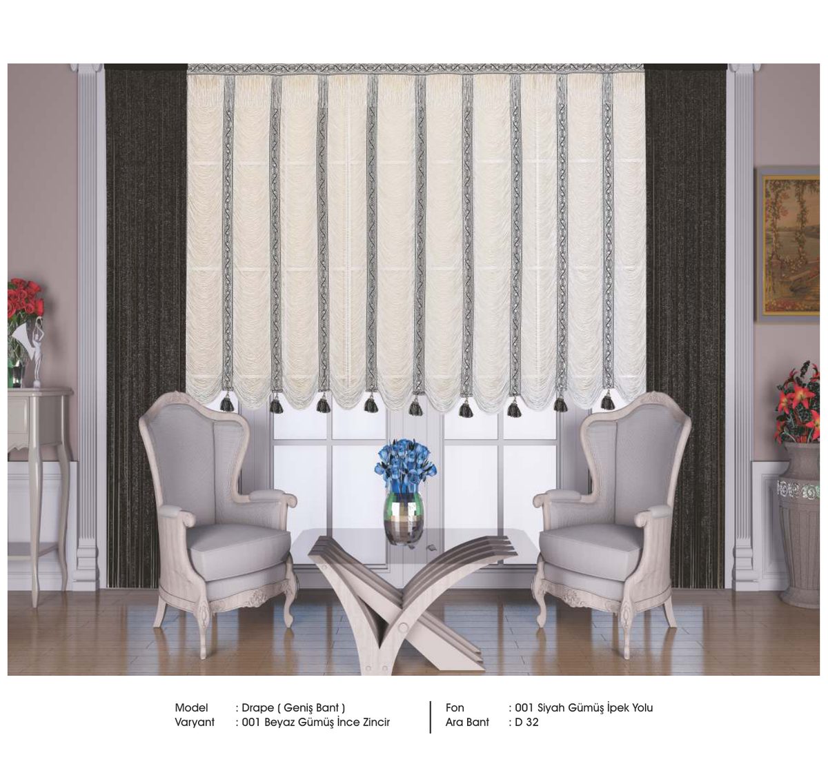 Drape İp Perde modeli 037