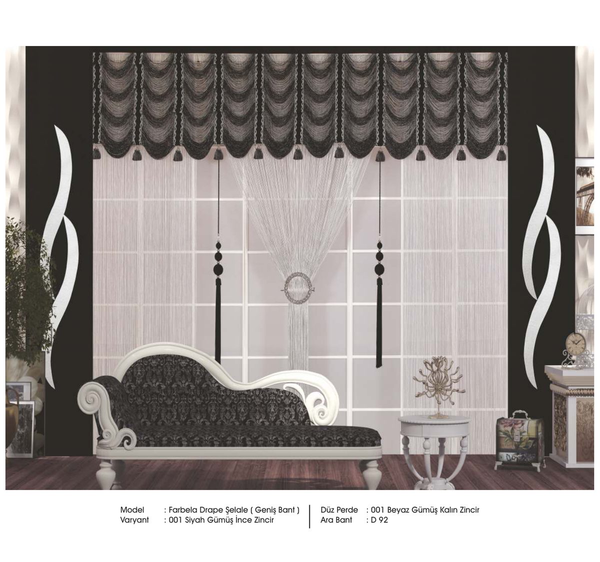 Drape İp Perde modeli 040