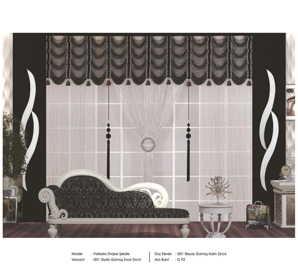 Drape İp Perde modeli 042