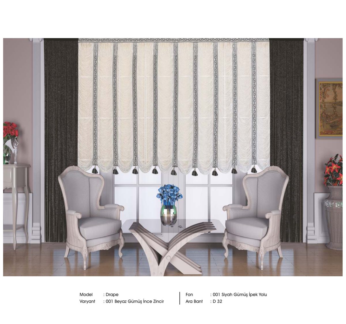 Drape İp Perde modeli 046
