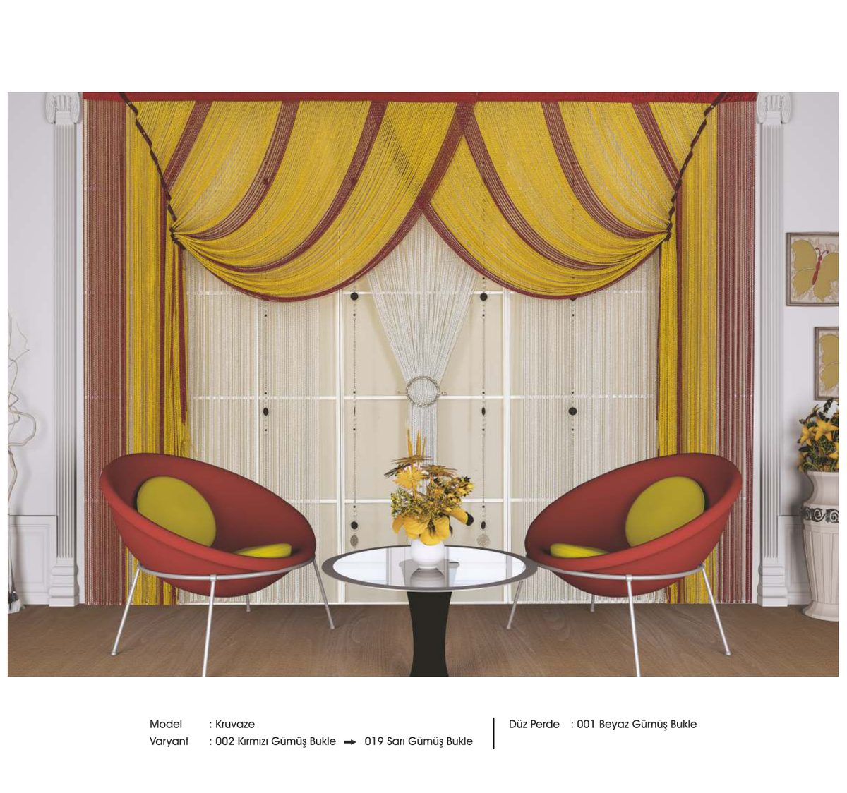 Drape İp Perde modeli 057