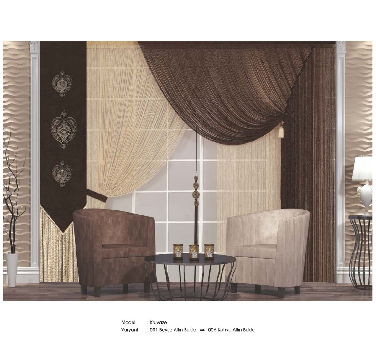 Drape İp Perde modeli 061