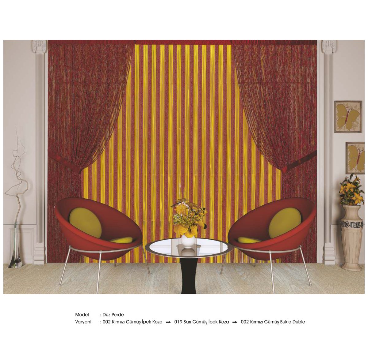 Drape İp Perde modeli 065