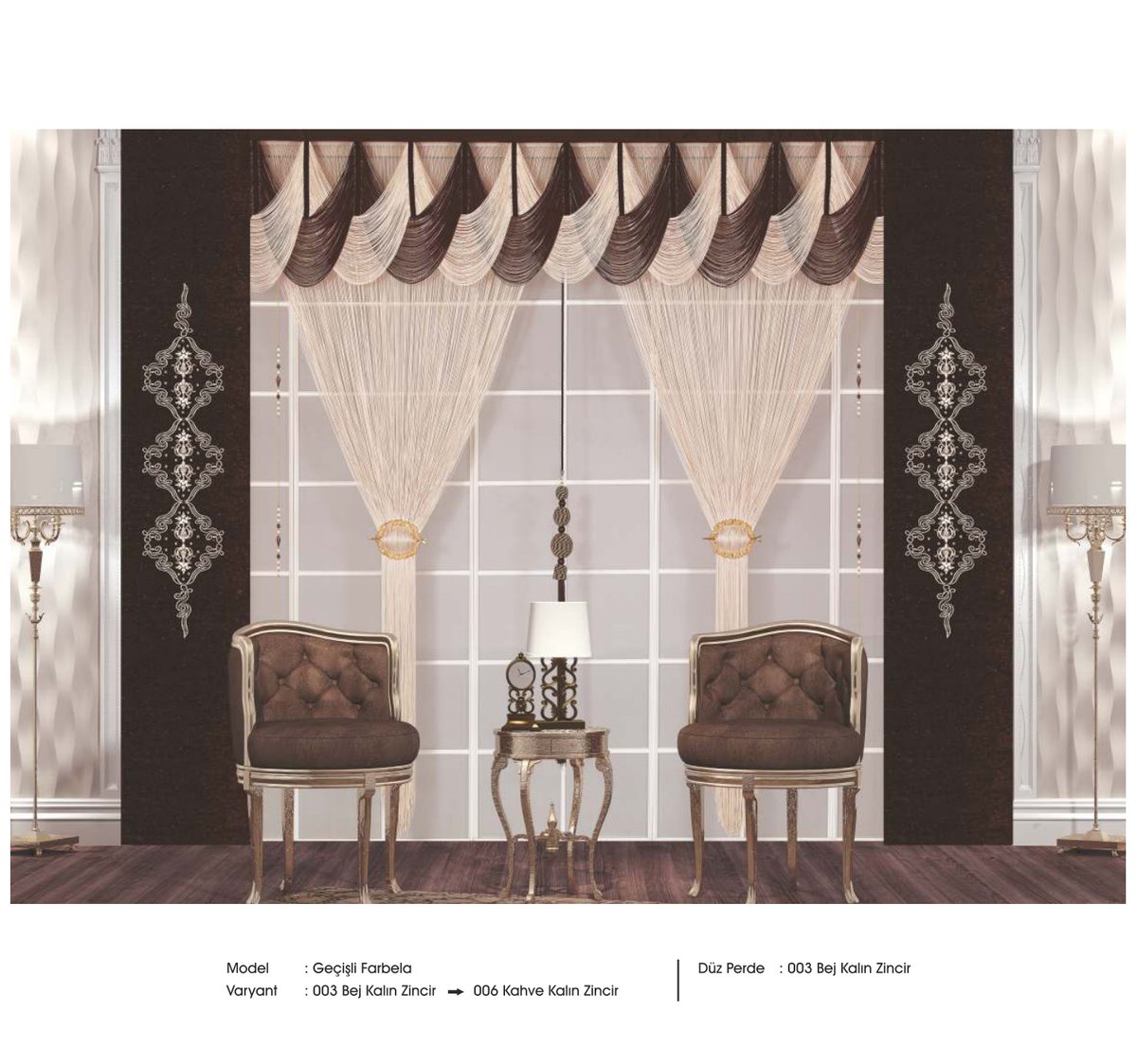 Drape İp Perde modeli 071